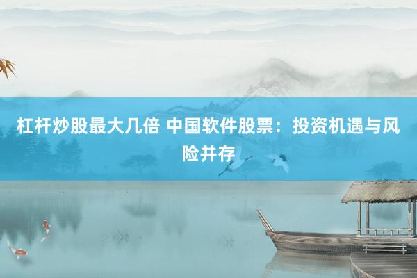 杠杆炒股最大几倍 中国软件股票：投资机遇与风险并存