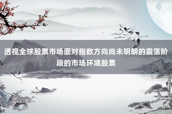 透视全球股票市场面对指数方向尚未明朗的震荡阶段的市场环境股票