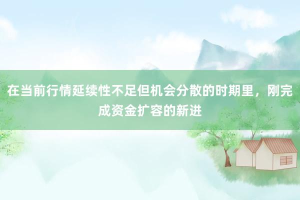 在当前行情延续性不足但机会分散的时期里，刚完成资金扩容的新进