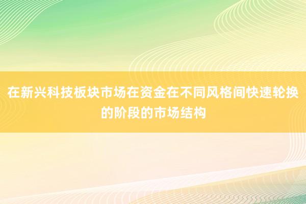 在新兴科技板块市场在资金在不同风格间快速轮换的阶段的市场结构